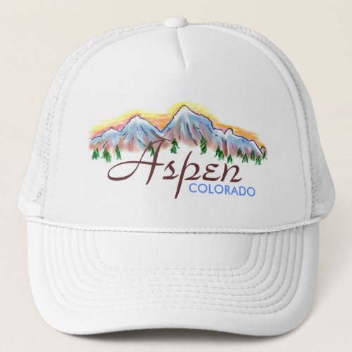 Aspen Colorado mountain art hat