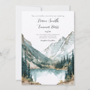 Aspen Colorado Mountain Destination Wedding Invitation