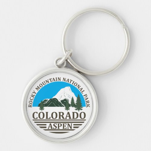 Aspen Colorado mountains Keychain