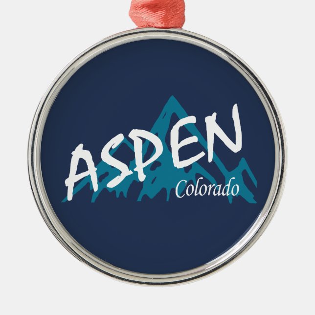 Aspen Colorado Mountains Metal Ornament (Front)
