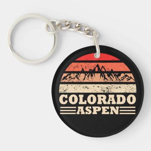 Aspen Colorado mountains vintage Keychain