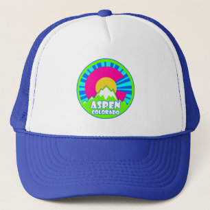 Aspen Colorado neon mountains hat