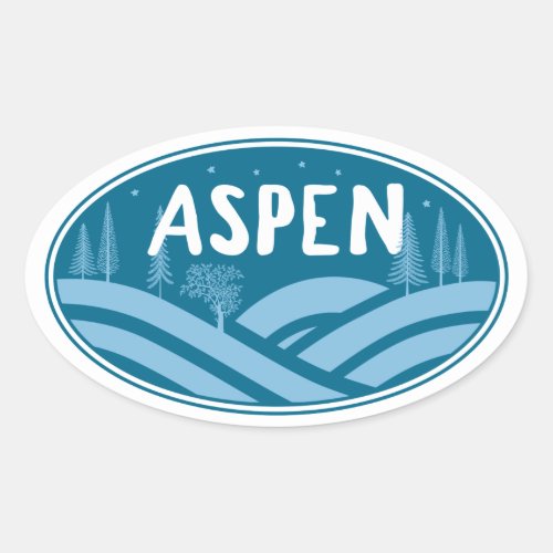 Aspen Colorado Outdoors Oval Sticker