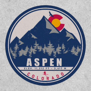 Aspen Colorado Retro Sunset Souvenirs 80s Patch