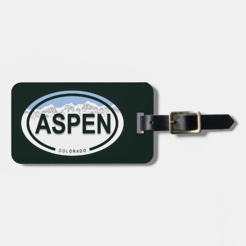 Aspen Colorado Rocky Mountain  Luggage Tag