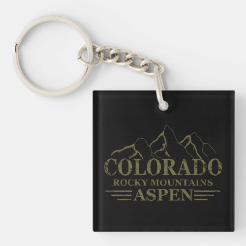 Aspen Colorado rocky mountains Keychain