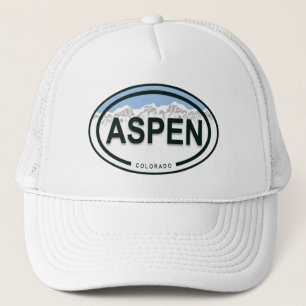 Aspen Colorado Rocky Mountains Trucker Hat