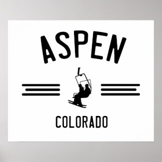Aspen Colorado Ski Lift Poster