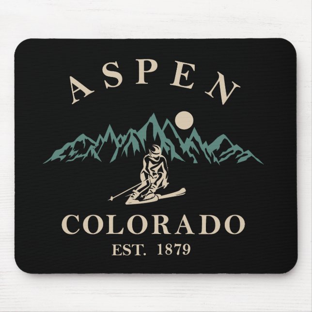 Aspen Colorado ski Mouse Pad (Front)