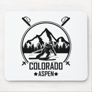 Aspen Colorado Ski Mouse Pad