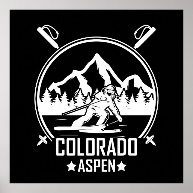 Aspen Colorado ski Poster (Front)