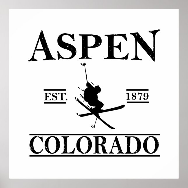 Aspen Colorado ski Poster (Front)