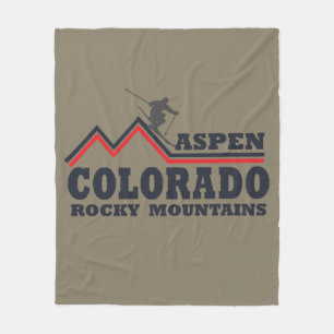 Aspen Colorado ski resort Fleece Blanket