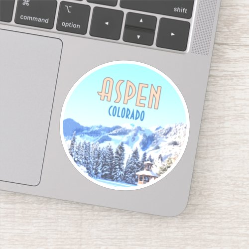 Aspen Colorado Ski Resort Mountains Sticker