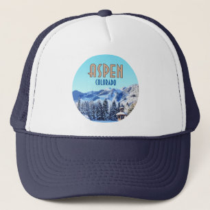 Aspen Colorado Ski Resort Mountains Trucker Hat