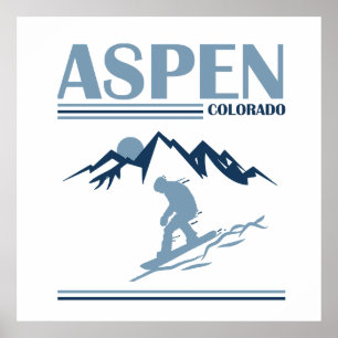 Aspen Colorado ski resort Poster