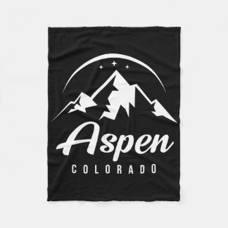 Aspen Colorado Ski Resort Skiing Snowboarding  Fleece Blanket