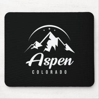 Aspen Colorado Ski Resort Skiing Snowboarding Mouse Pad