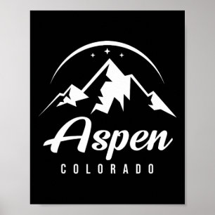 Aspen Colorado Ski Resort Skiing Snowboarding Poster