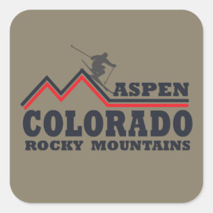 Aspen Colorado ski resort Square Sticker