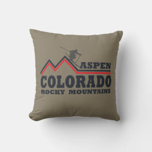 Aspen Colorado ski resort Throw Pillow