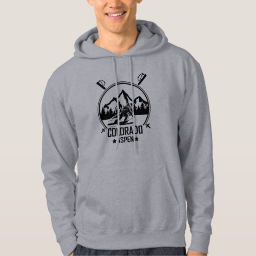 Aspen Colorado Skier Hoodie