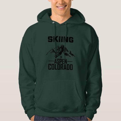 Aspen Colorado skier Hoodie