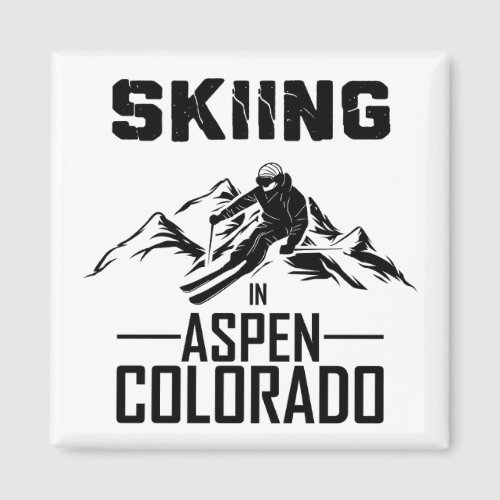 Aspen Colorado skier Magnet