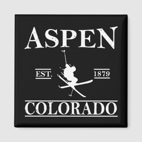 Aspen Colorado Skier Magnet