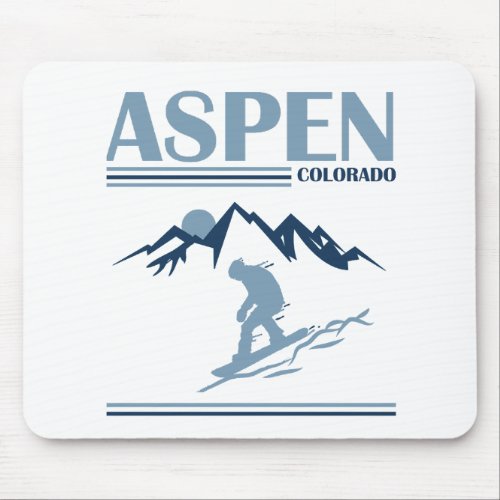 Aspen Colorado Skier Mouse Pad