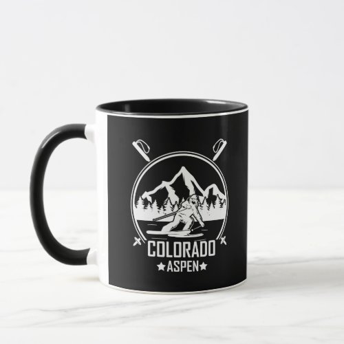 Aspen Colorado Skier Mug