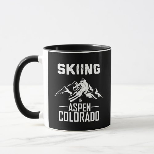 Aspen Colorado skier Mug