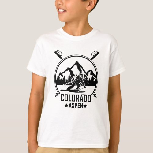 Aspen Colorado Skier T_Shirt