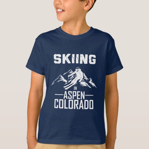 Aspen Colorado skier T_Shirt