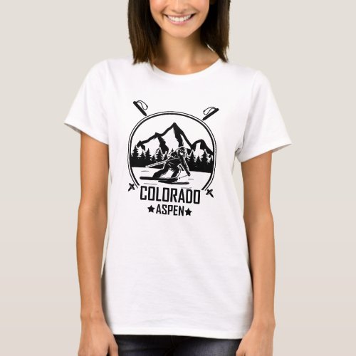 Aspen Colorado Skier T_Shirt