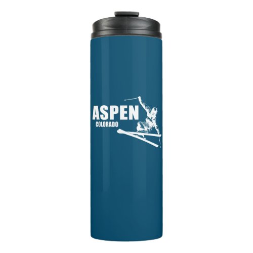 Aspen Colorado Skier Thermal Tumbler