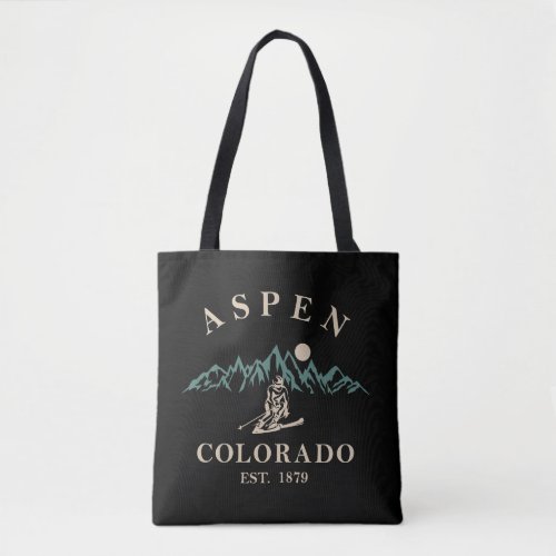 Aspen Colorado Skier Tote Bag