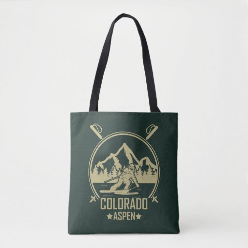 Aspen Colorado Skier Tote Bag