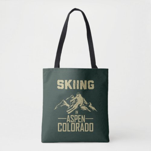 Aspen Colorado Skier Tote Bag