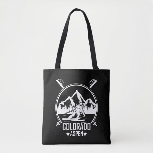 Aspen Colorado Skier Tote Bag