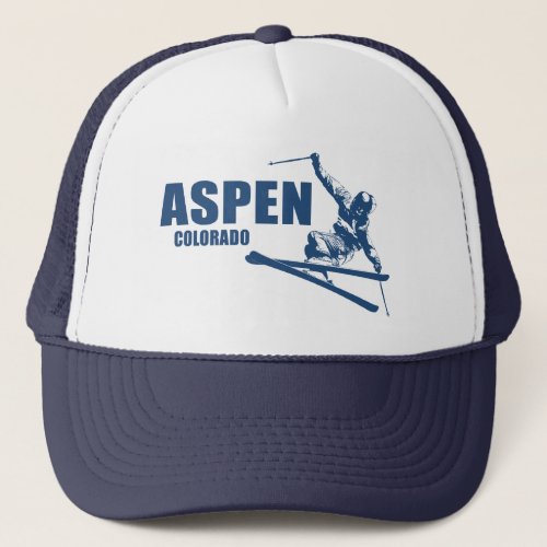Aspen Colorado Skier Trucker Hat