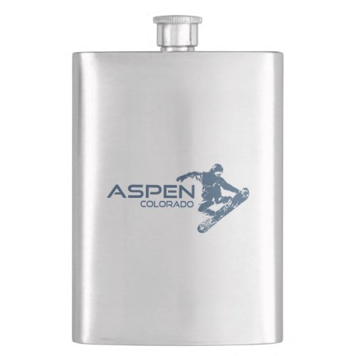 Aspen Colorado Snowboarder Flask