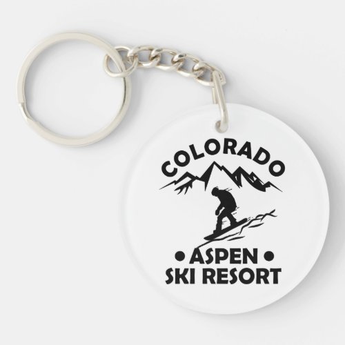 Aspen Colorado snowboarder Keychain