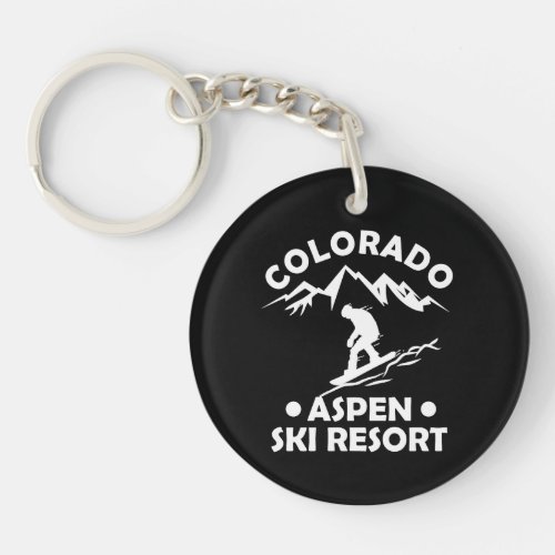 Aspen Colorado snowboarder Keychain