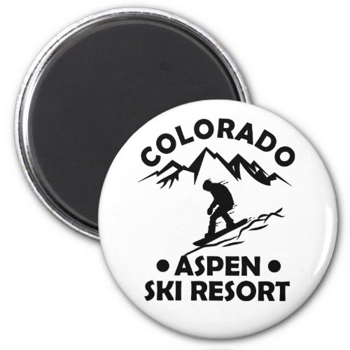 Aspen Colorado snowboarder Magnet