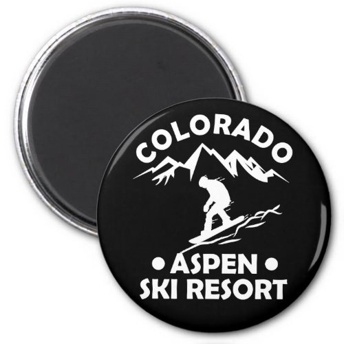 Aspen Colorado snowboarder Magnet