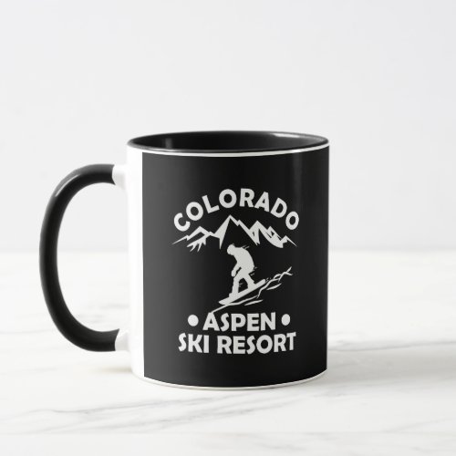 Aspen Colorado snowboarder Mug