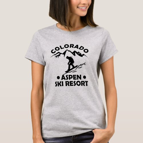 Aspen Colorado snowboarder T_Shirt