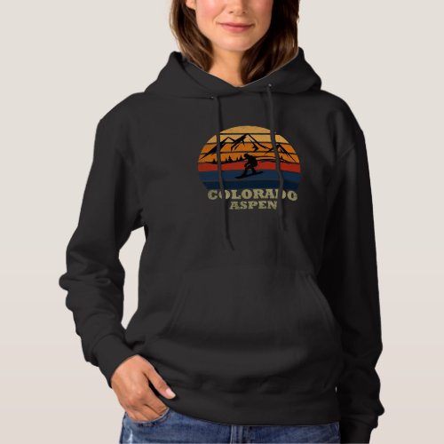 Aspen Colorado snowboarder vintage Hoodie