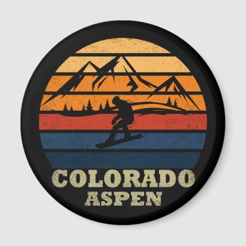 Aspen Colorado snowboarder vintage Magnet